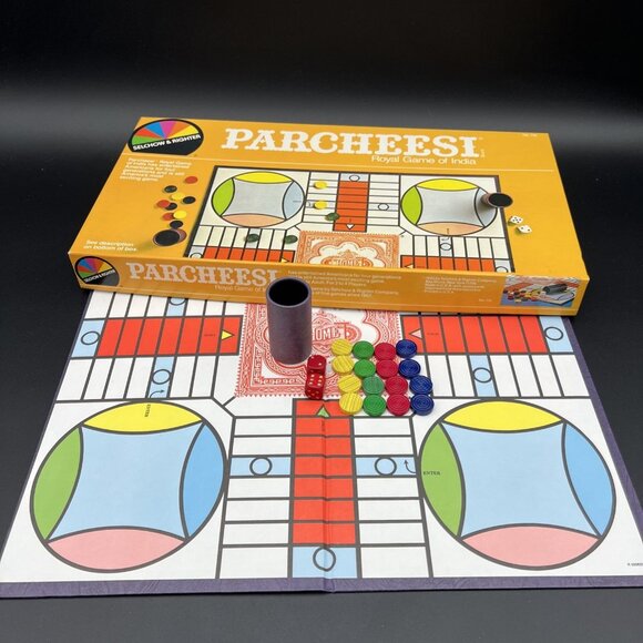 1982 Parcheesi Royal Game of India Board Game Selchow & Righter VTG Complete EUC - Picture 1 of 9